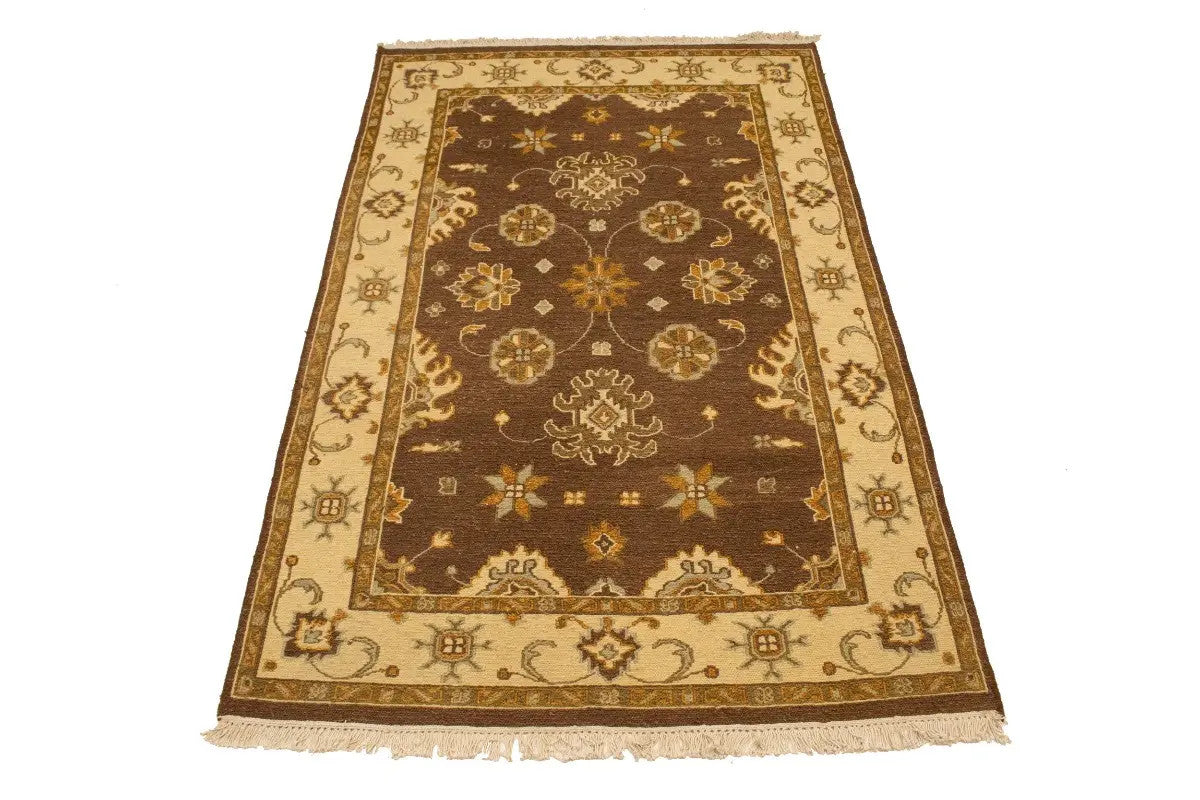 4x6 Hand-Knotted Sumak Floral Wool Rug Oriental Foyer Farmhouse Decor Carpet