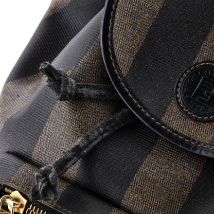 Fendi Pequin Front Pocket Backpack Coated Canvas Small
