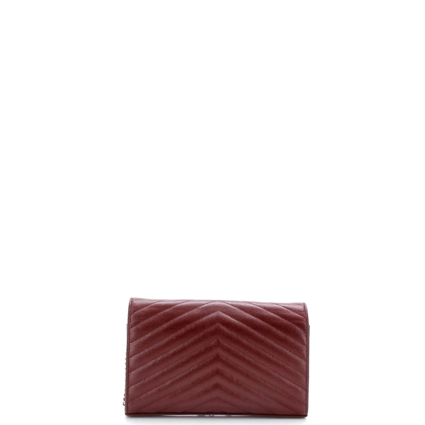 Saint Laurent Classic Monogram Wallet On Chain Matelasse Chevron Leather Medium