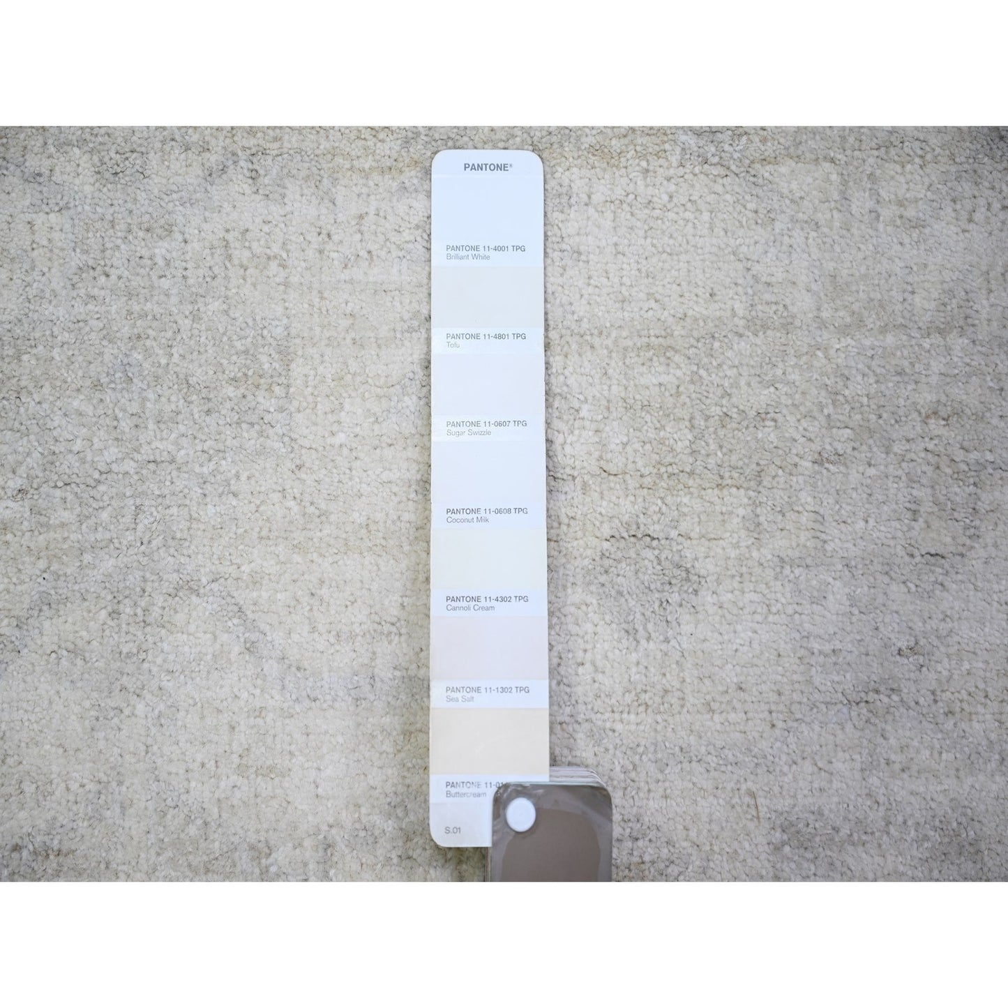 3'1"X4'10" White Wash Peshawar Wool Hand Knotted, Oriental Rug