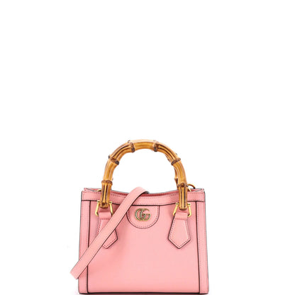 Gucci Diana Nm Bamboo Handle Tote Leather Mini