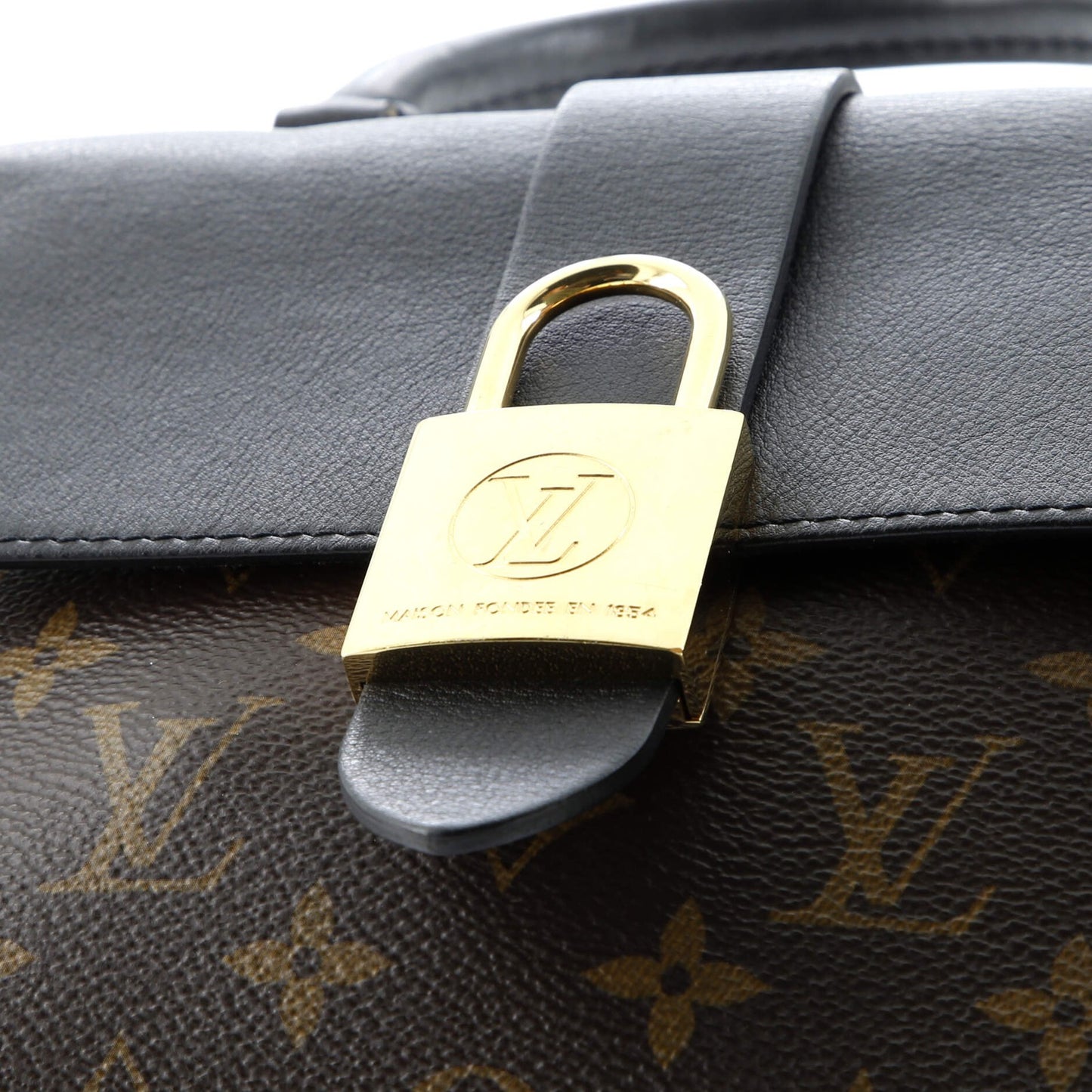 Louis Vuitton Locky Handbag Monogram Canvas With Leather Bb