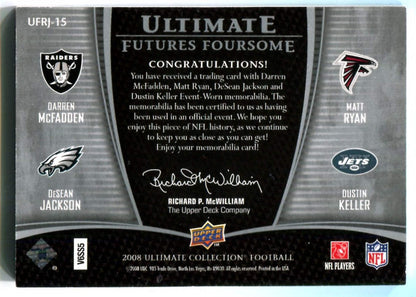Matt Ryan/Darren Mcfadden/Desean Jackson/Matt Ryan Ultimate Futures Card /25