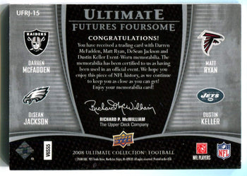 Matt Ryan/Darren Mcfadden/Desean Jackson/Matt Ryan Ultimate Futures Card /25