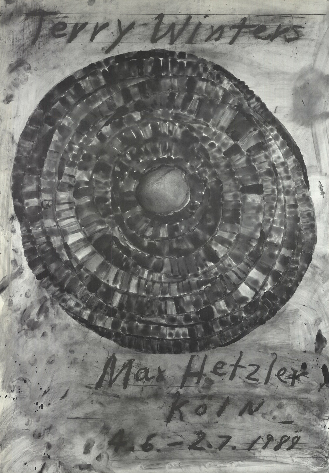 Terry Winters Untitled " Offset Lithograph Contemporary Black