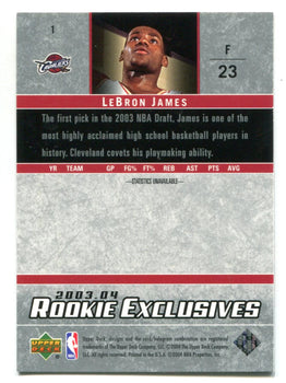 Lebron James 2003-04 Upper Deck Rookie Exclusives