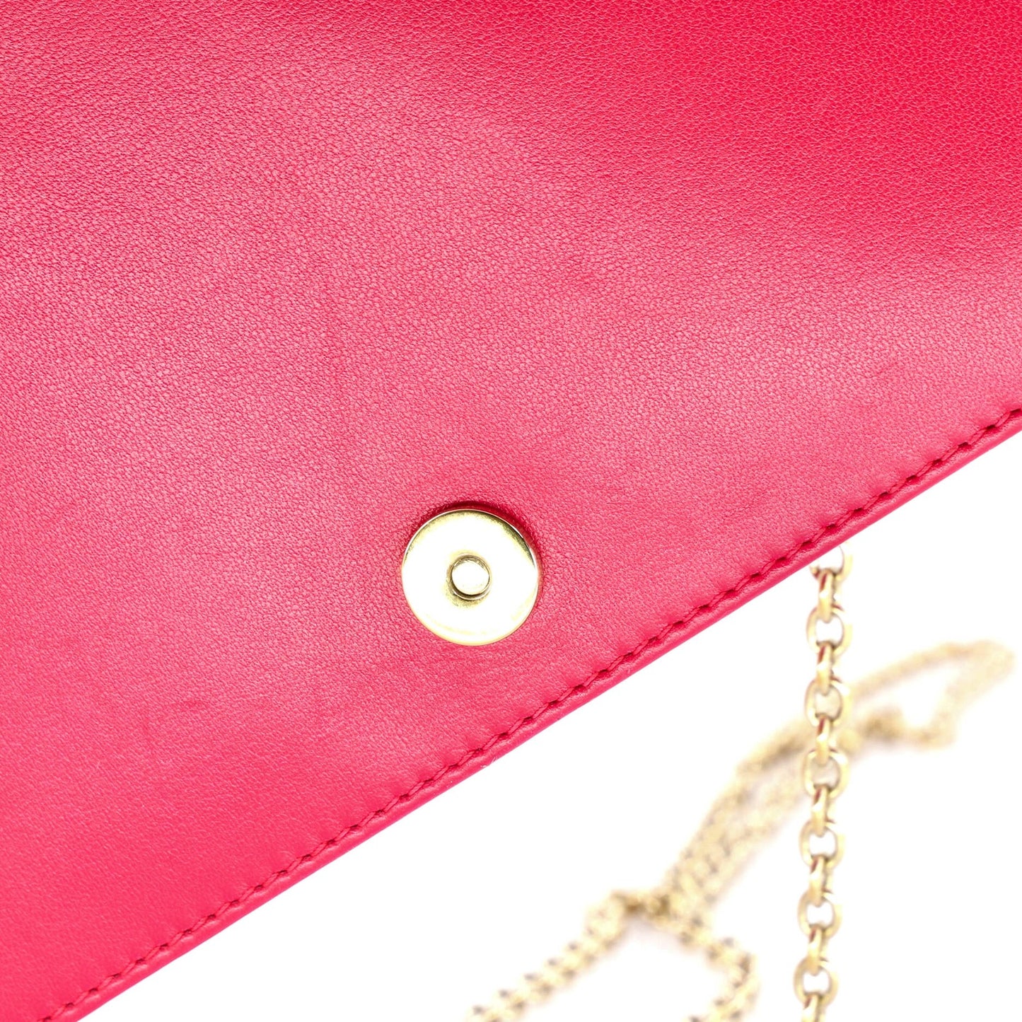 Christian Dior Lady Dior Convertible Chain Clutch Cannage Quilt Leather Long