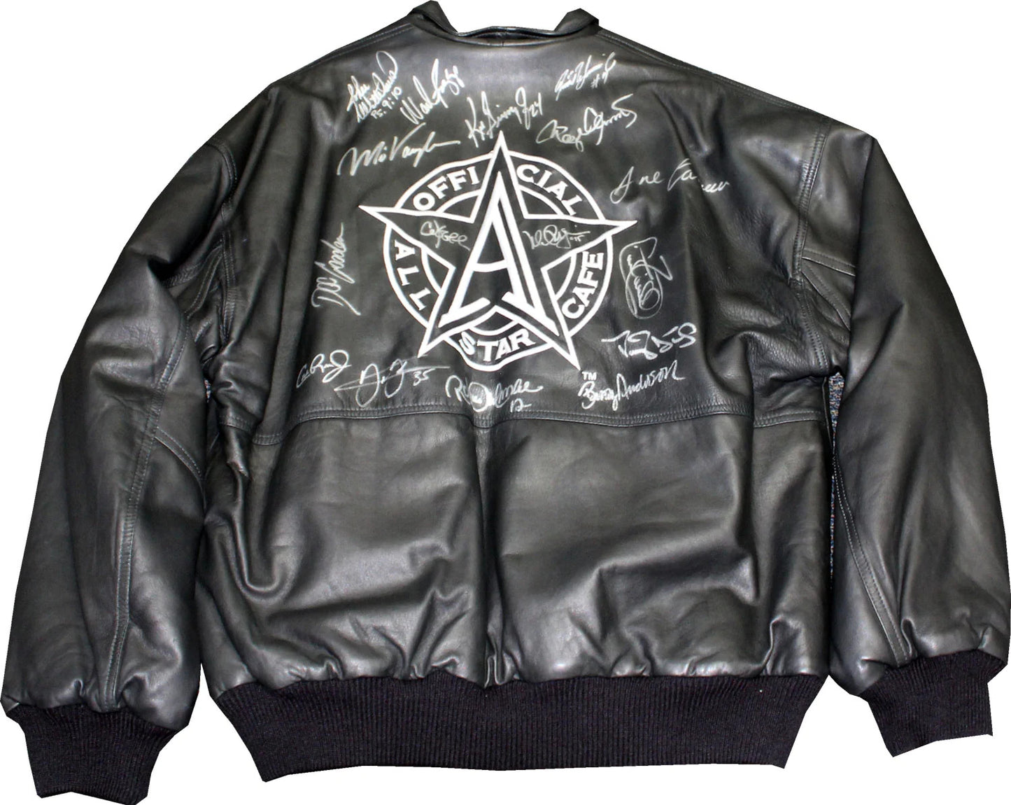 Mlb All Star'S Autographed Michael Allen All-Star Cafe Leather Jacket (Jsa)