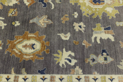 Handmade Oushak Floral Rug Colorfast Oriental