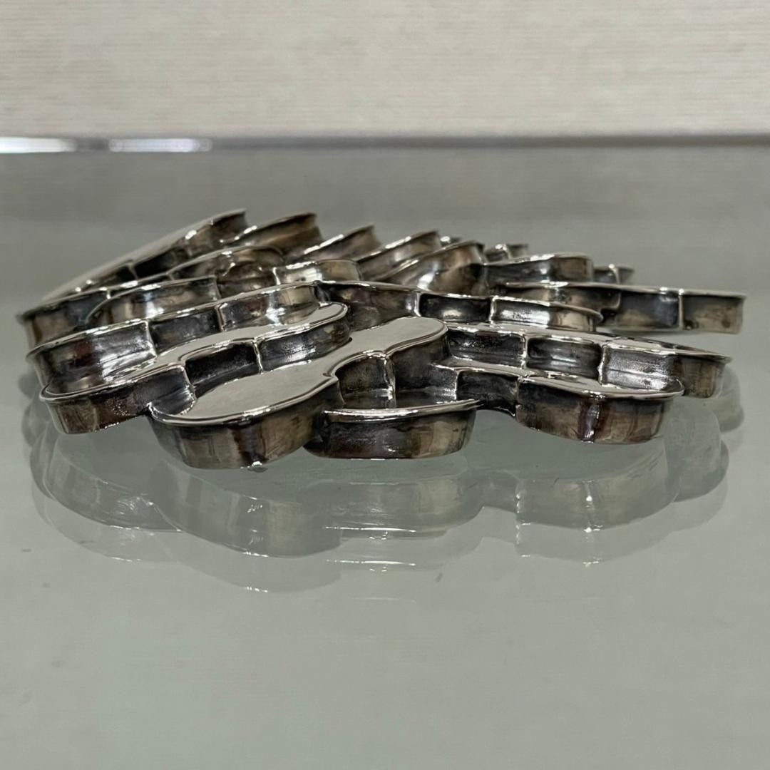 Arman X Christofle Violin" Silver Paperweight 1983  Rare Nouveau Sculpture