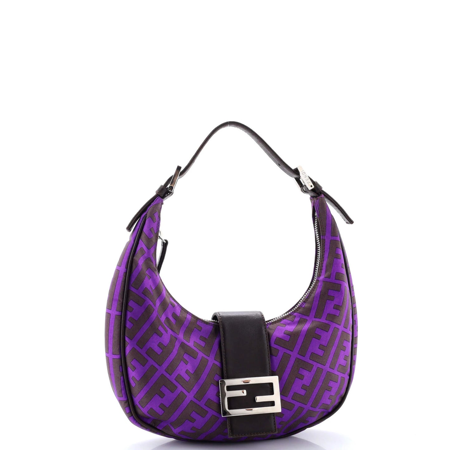 Fendi Flap Hobo Zucca Canvas Small