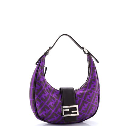 Fendi Flap Hobo Zucca Canvas Small