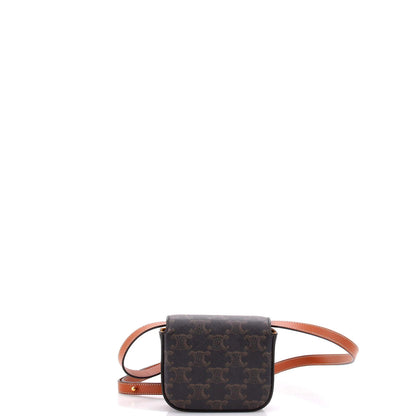 Celine Triomphe Shoulder Bag Triomphe Coated Canvas Mini
