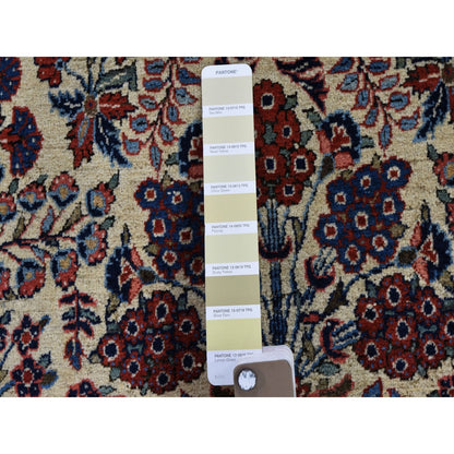 4'4"X6'9" Beige One From A Pair Antique Clean And Soft Oriental Rug