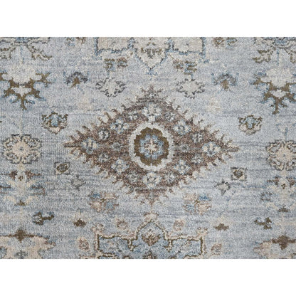 2'9"X21'9" Gray Karjihooz Design Hand Knotted Pure Wool Xl Runner Rug