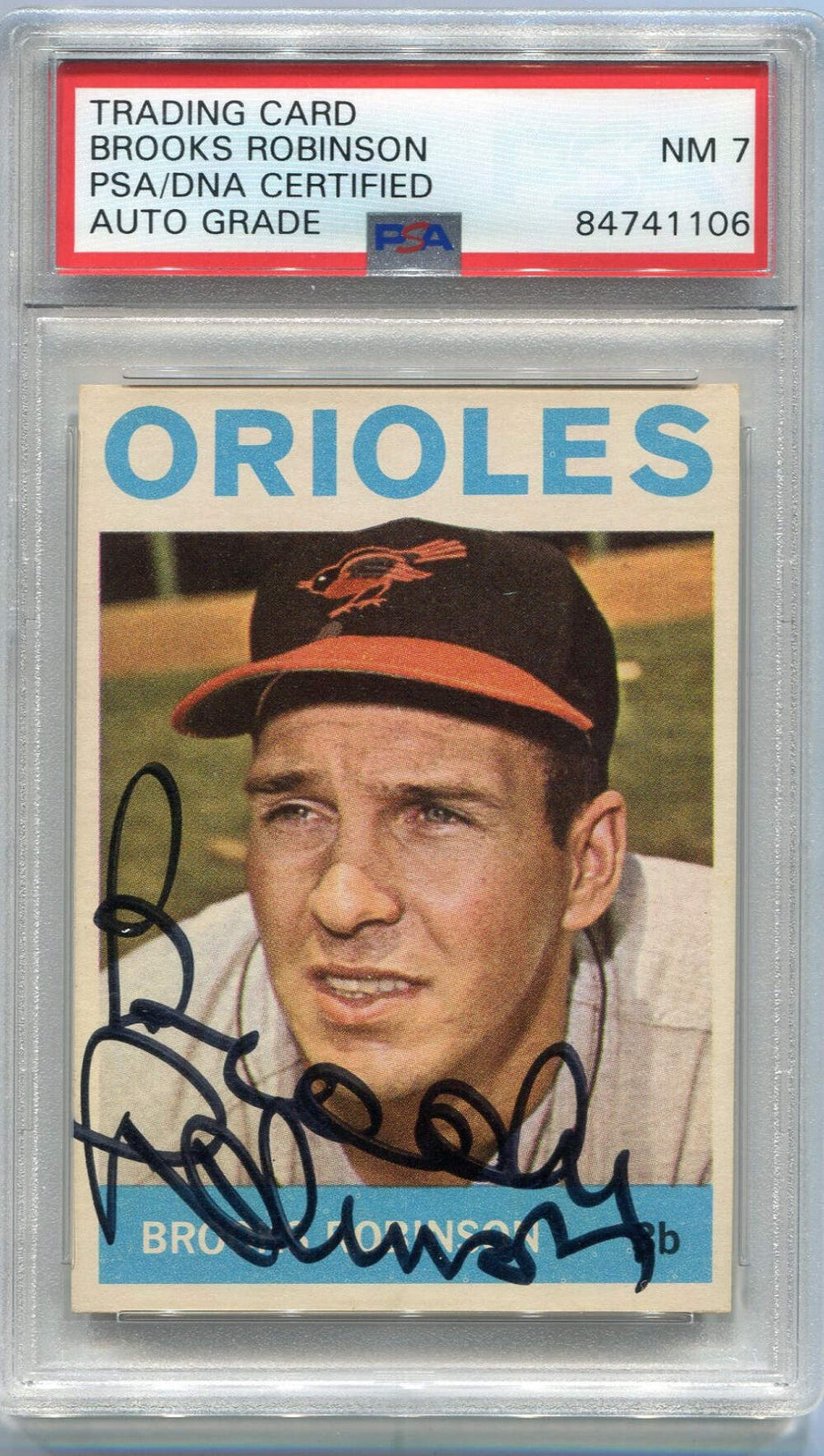 Brooks Robinson 1964 Topps Autographed Card #230 Psa/Dna Certified