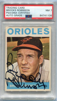 Brooks Robinson 1964 Topps Autographed Card #230 Psa/Dna Certified