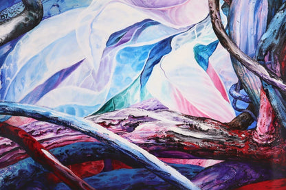 Alberto Jorge Carol 1990 Original Acrylic Painting "Tropico No.190 Roce" Signed