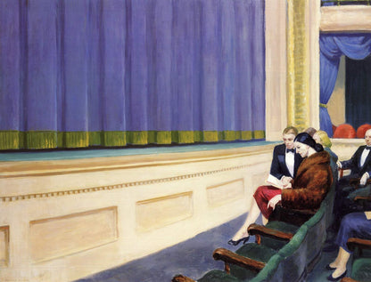 Edward Hopper First Row Orchestra " Poster Realism Blue, Green
