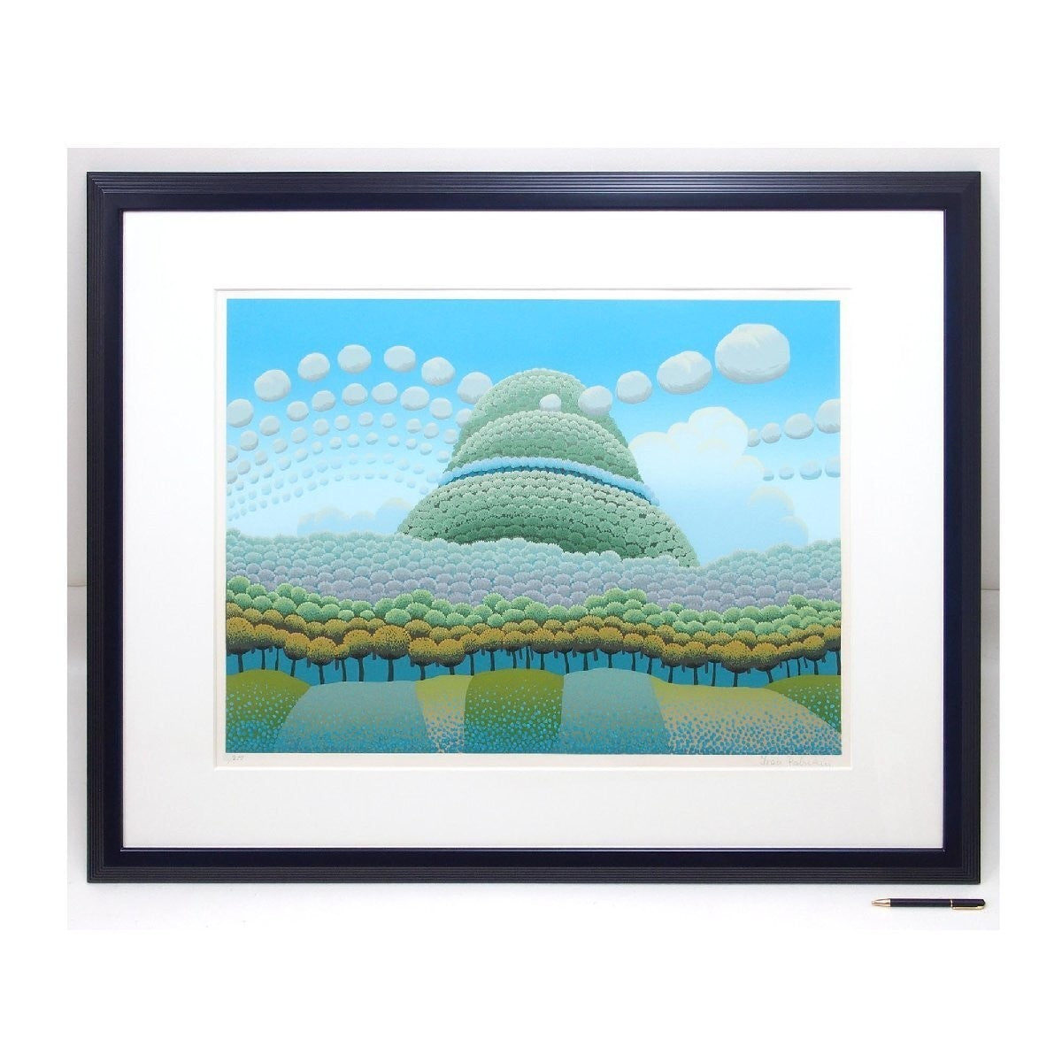 Ivan Rabuzin (Croatia) ""Hope Hill" Original Silk Screen Print Signed Framed