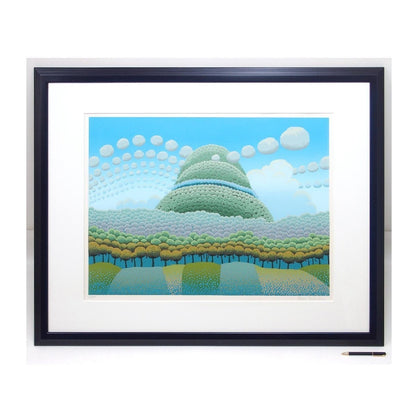 Ivan Rabuzin (Croatia) ""Hope Hill" Original Silk Screen Print Signed Framed