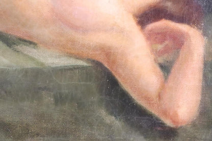 Tienne Kirevsky Reclining Nude Original Oil Painting C.1900 / Harbin Exhibit