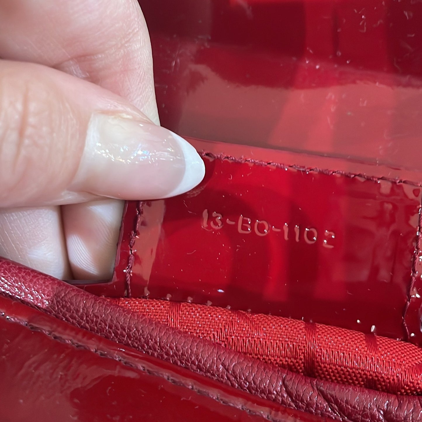 Christian Dior Lady Dior Bag Cannage Quilt Patent Large