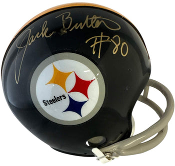 Jack Butler Autographed Steelers 2 Bar Mini Helmet (Jsa)