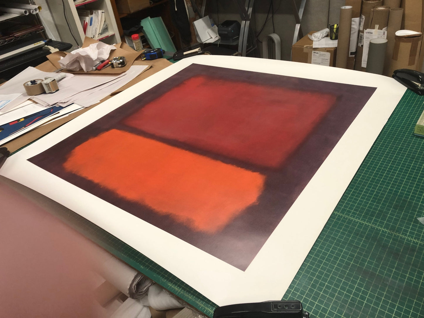 Mark Rothko Untitled () " Poster Modernism Red Orange Purple