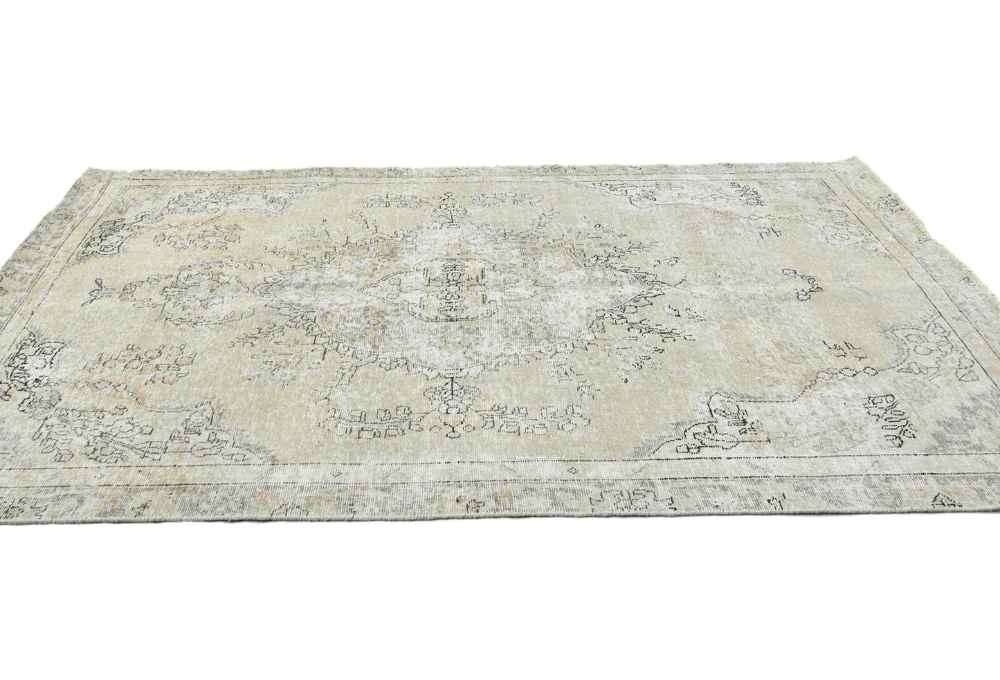 Antique Vintage Oriental Rug 5'2X8'5 Ft Medallion
