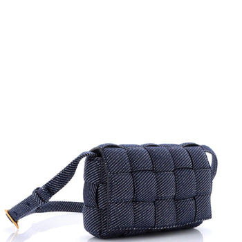 Bottega Veneta Cassette Crossbody Bag Padded Maxi Intrecciato Denim