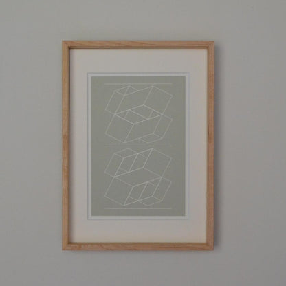 No FrameJosef Albers WEG IV from White Embossings on Gray Silkscreen Numbering