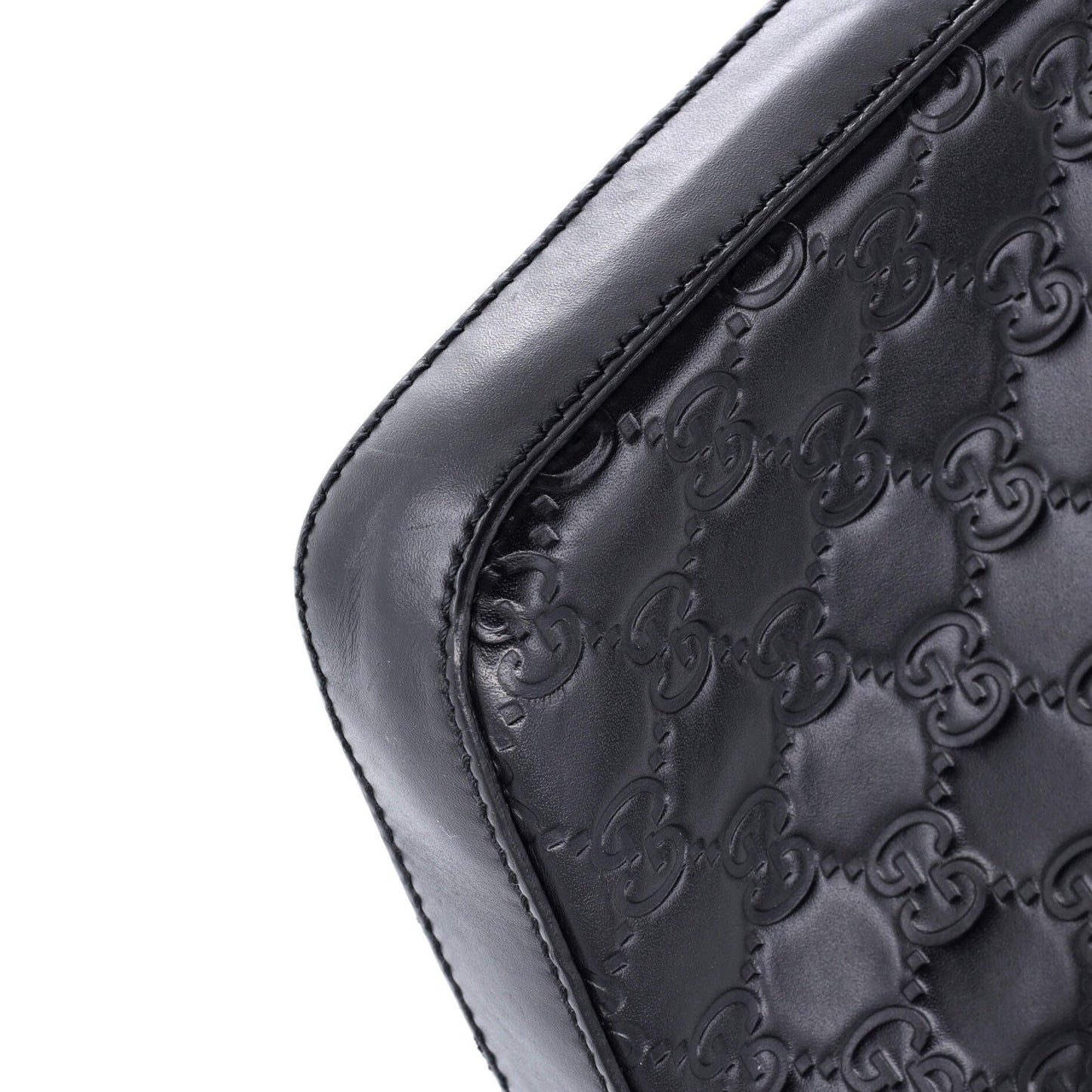 Gucci Signature Zip Messenger Bag Guccissima Leather Small