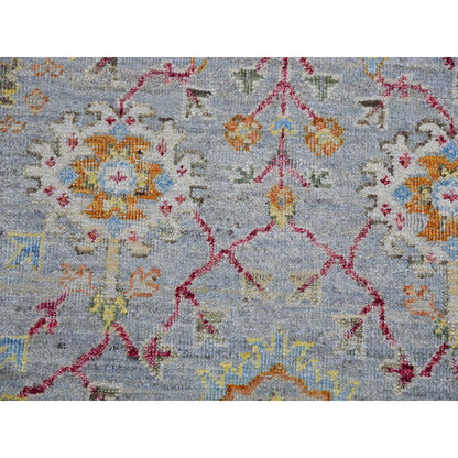 8'X10' Gray 100% Wool Hand Knotted Sultanabad Reimagined Oriental Rug