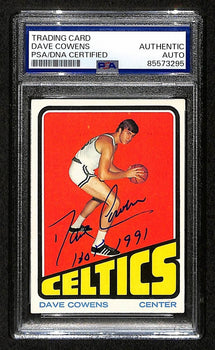 Dave Cowens Hof Signed/Inscribed On Card 1972