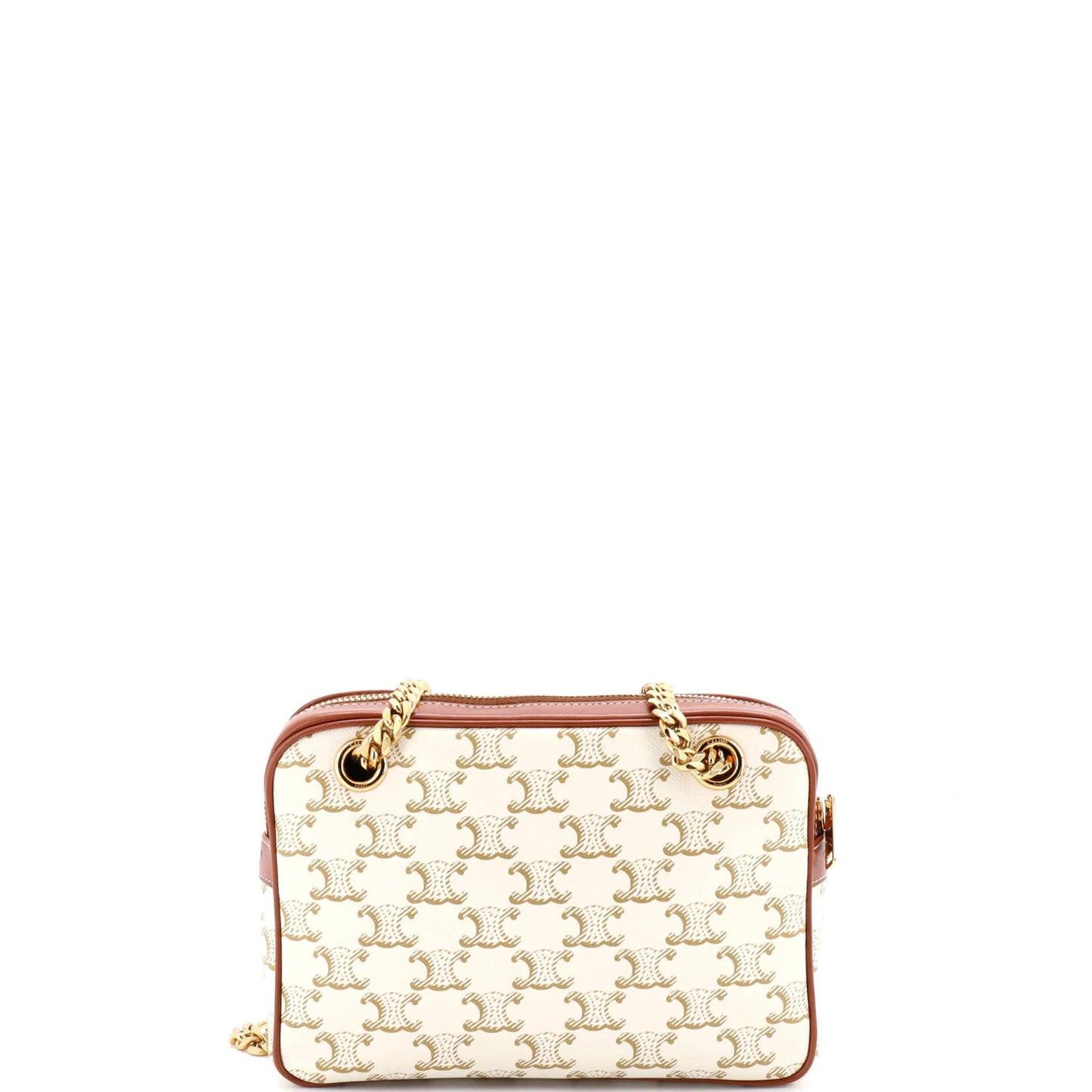 Celine Patapans Bag Triomphe Coated Canvas Small