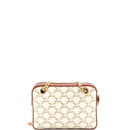 Celine Patapans Bag Triomphe Coated Canvas Small