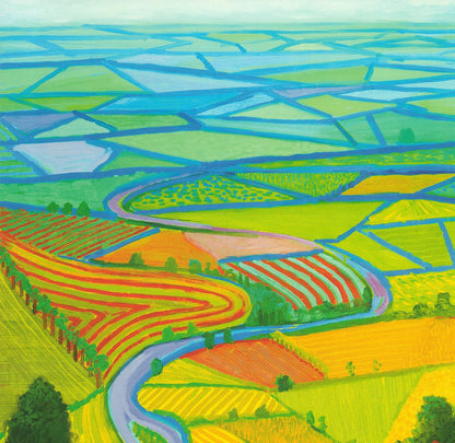 David Hockney Garrowby Hill " Poster Pop Art Multicolor Green