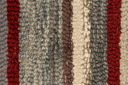 Hand-Tufted Multicolored Stripes 5X8 Modern Area