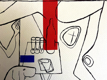 Le Corbusier Lithograph Coa Hand Numbered Signed Op Josef Albers