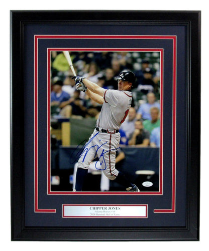 Chipper Jones Hof Autographed 11X14 Photo Atlanta