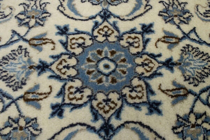 Handmade Nain Oriental Rug Small Wool Carpet