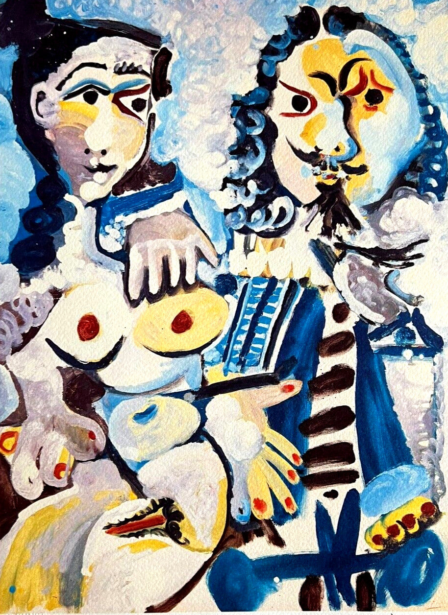 Pablo Picasso Lithograph Coa Signed Op Numbered In Pencil Crayon