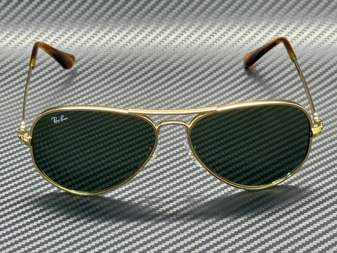 RAY BAN RB3925 001 31 Arista Gold Green Unisex 62 mm Sunglasses