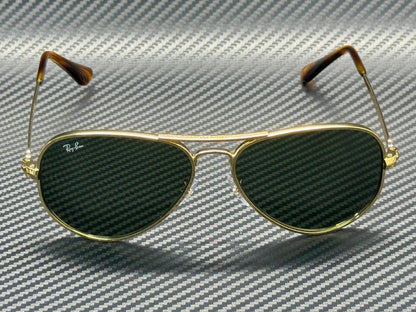 RAY BAN RB3925 001 31 Arista Gold Green Unisex 62 mm Sunglasses