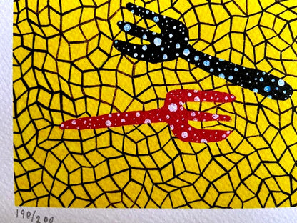 Yayoi Kusama Lithograph Mori Art Museum Coa Hand Numbered 200