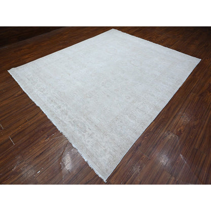 8'1"X9'9" Unique Gray Ziegler Mahal Design Hand Knotted Wool Oriental Rug