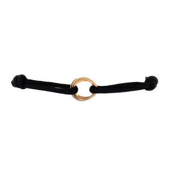 Cartier Trinity On Cord Bracelet Silk Cord With 18K Tricolor Gold