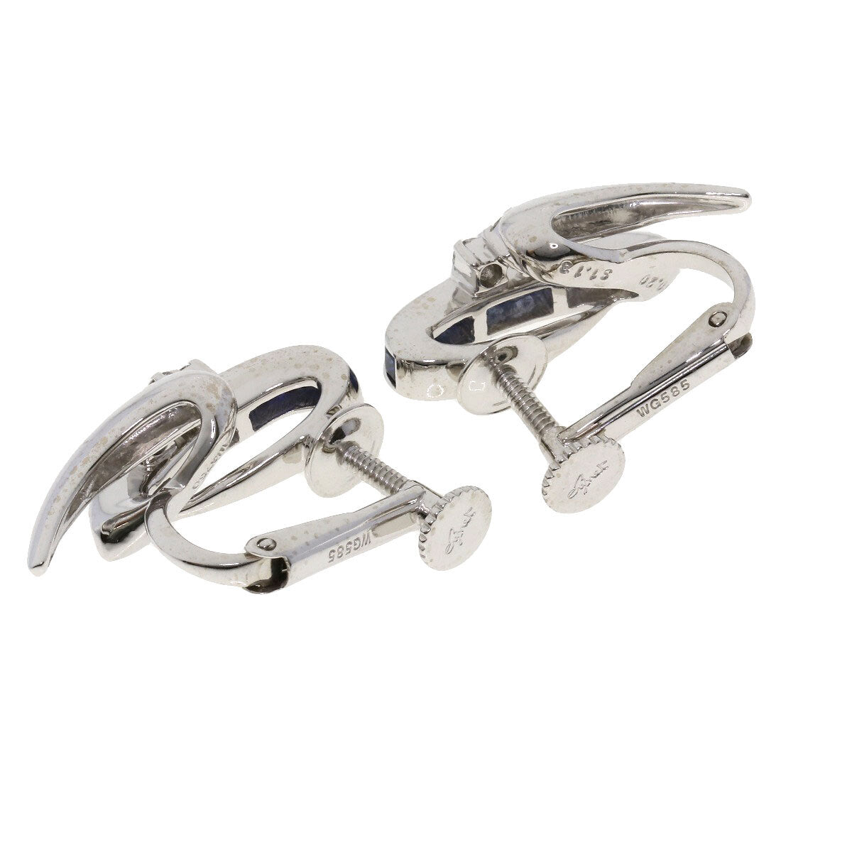 Jeunet   Earring Sapphire Diamond K18 White Gold
