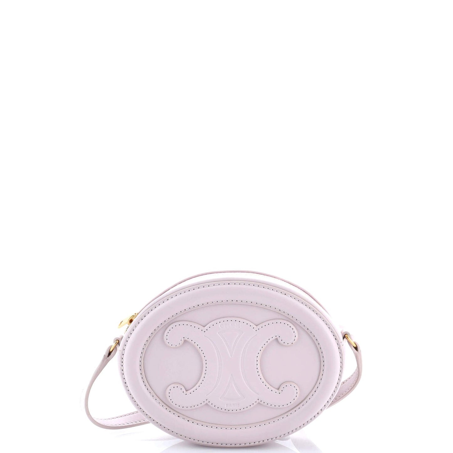 Celine Triomphe Oval Crossbody Bag Leather Mini